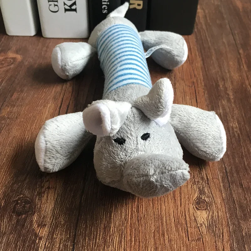 Pet Chew Toys Interactive Cartoon Animal Plush Alligator Shape Dog Sound Toy Gnawing Grinding Teeth Training Supplies
