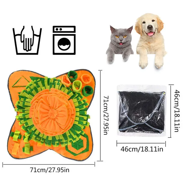 Pet Dog Snuffle Mat Nose Smell Training Sniffing Pad Dog Puzzle Toy Slow Feeding Bowl Food Dispenser Carpet Washable Dog toys
