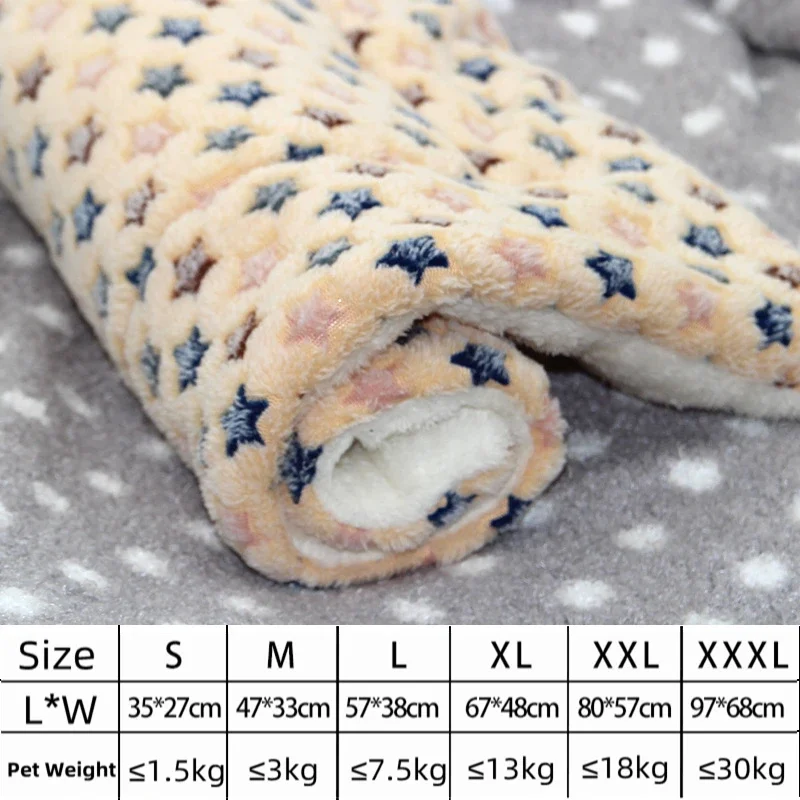 XS-3XL Warm Soft Pet Bed Mats Plush Pet Sleeping Mat for Dog Bed for Small Large Dogs Blanket Cat Bed Warm Cat Mat Cushion