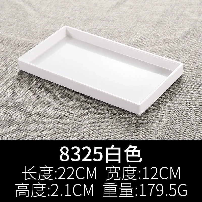 Plastic Tray Rectangular Hotel Guest Room Scandinavian Tea Tray Water Cup Tray Toiletries Storage Tray Commercial