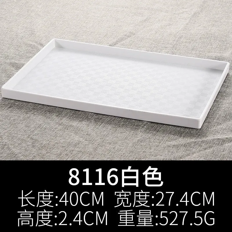 Plastic Tray Rectangular Hotel Guest Room Scandinavian Tea Tray Water Cup Tray Toiletries Storage Tray Commercial