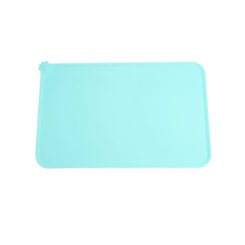 New Waterproof Pet Mat For Dog Cat Solid Color Silicone Pet Food Pad Pet Bowl Drinking Mat Dog Feeding Placemat Easy Washing