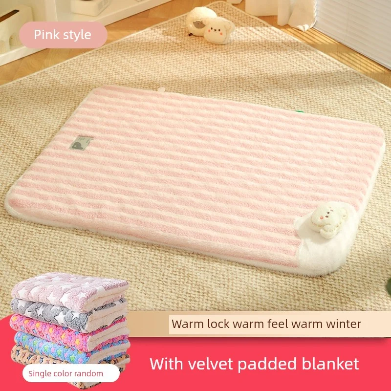 Dog Mat Sleep Removable and Washable All Year Round Neutral Kennel Small Size Dogs Winter Warm Mattress Cat Pet Mat