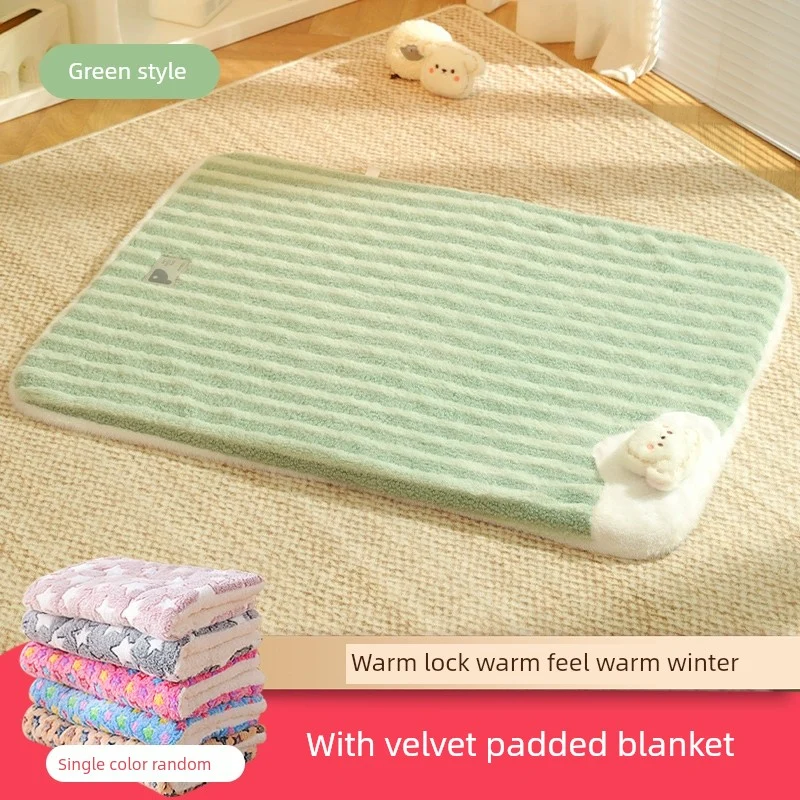 Dog Mat Sleep Removable and Washable All Year Round Neutral Kennel Small Size Dogs Winter Warm Mattress Cat Pet Mat