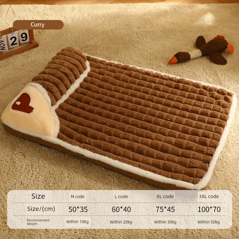 Pet Kennel Four Seasons Warm Dog Mat Comfortable Thickened Pet Bed Golden Retriever Jarre Aero Bull Shiba Inu Mattress Removable and Washable