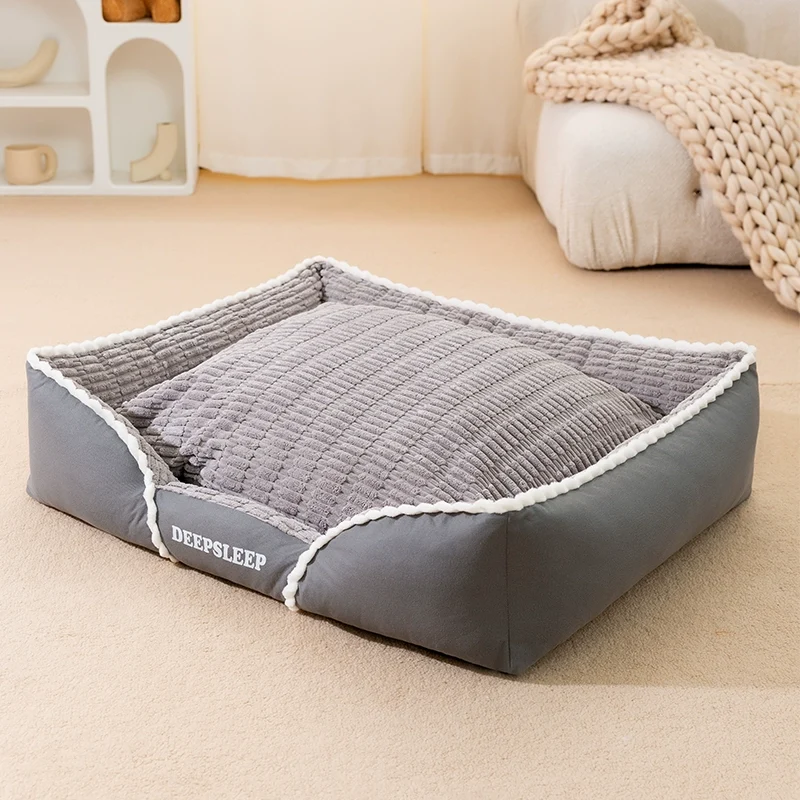 Kennel Winter Heattech Removable and Washable Dog Bed Fall and Winter Dog Sofa Dog Mattress Winter Pet Supplies All Year Round Neutral