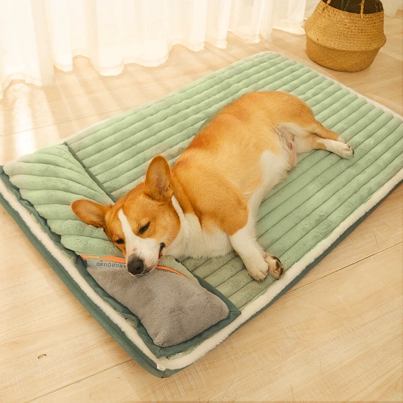 Dog Mat Dog Mattress Winter Warm Winter Anti-Bite Mattress for Sleeping Removable and Washable Kennel Mat for Pet