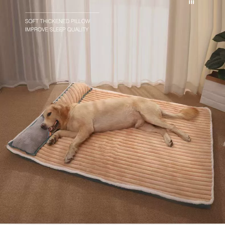 Dog Mat Dog Mattress Winter Warm Winter Anti-Bite Mattress for Sleeping Removable and Washable Kennel Mat for Pet