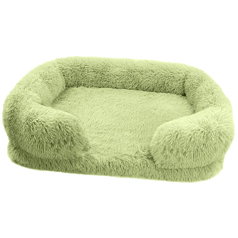 Winter Rectangular Large Dog Beds Washable Plush Fluffy Dog Cat Bed Mat Pet Cushion Big Medium Kennel House camas para perro