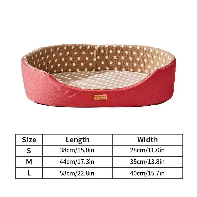 Double-Side Pet Dog Bed Anti Slip Cat Basket High Fence Dog House Pet Sleeping Cushion for Small Medium Large Dogs 강아지침대 perros