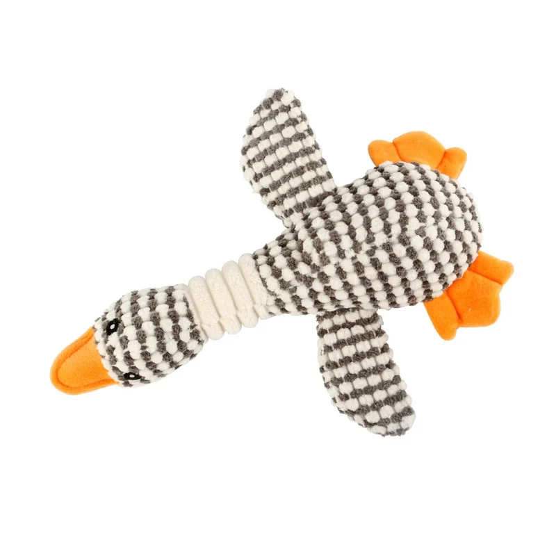 Animals Shape Squeaky Toys Plush Dog Toy Cute Bite Resistant Corduroy Dog Toys for Small Large Dogs Puppy Pet Dog Accessories