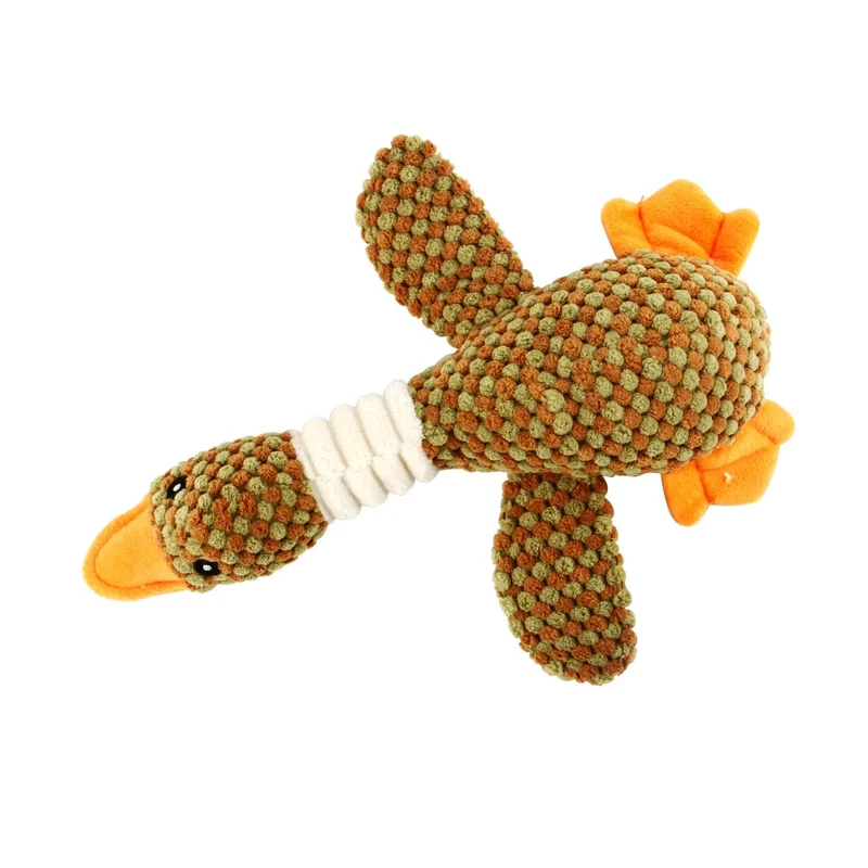 Animals Shape Squeaky Toys Plush Dog Toy Cute Bite Resistant Corduroy Dog Toys for Small Large Dogs Puppy Pet Dog Accessories