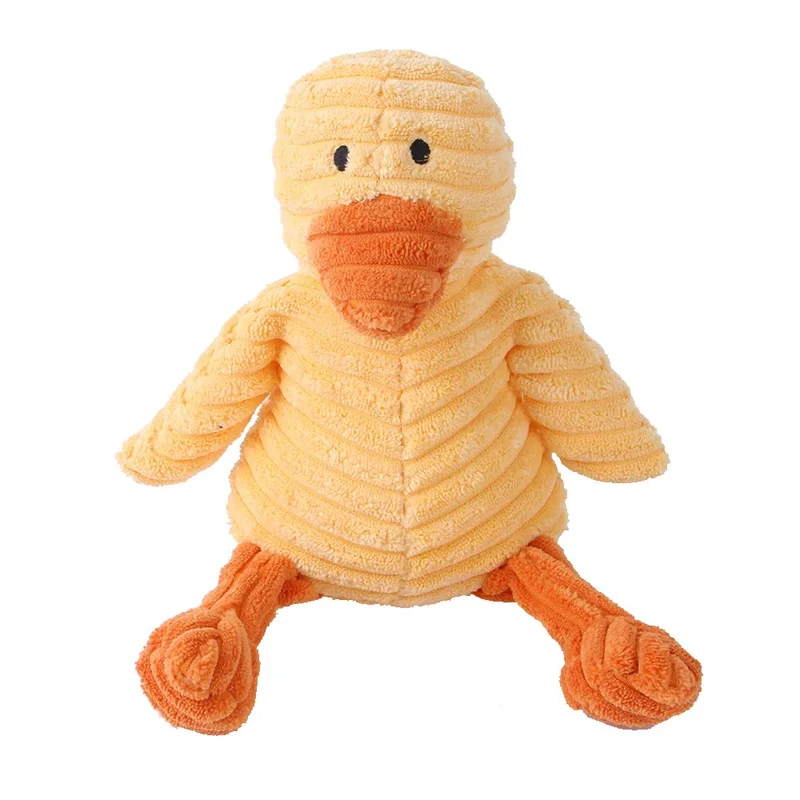 Animals Shape Squeaky Toys Plush Dog Toy Cute Bite Resistant Corduroy Dog Toys for Small Large Dogs Puppy Pet Dog Accessories