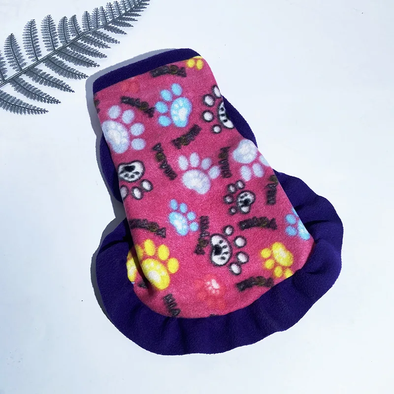 XS-8XL New Pet Clothes Flannel Dog Costume Dog Cold Weather Coats Cat Apparel Soft Flannel Doggie 4-legged Clothes Pet Pajamas