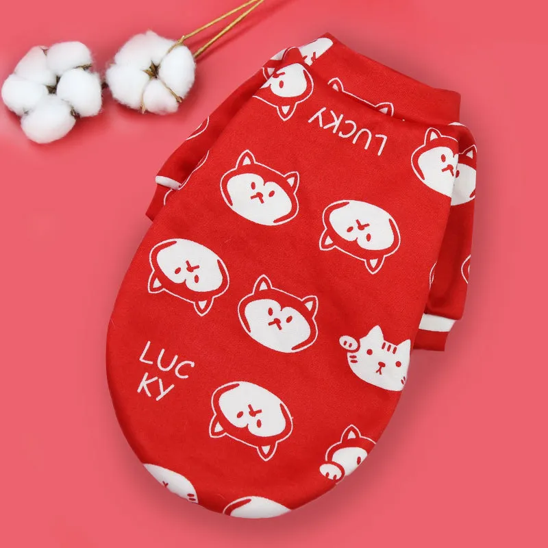 Small Dog Hoodie Coat Winter Warm Pet Clothes for Bulldog Chihuahua Shih Tzu Sweatshirt Puppy Cat Pullover Dogs