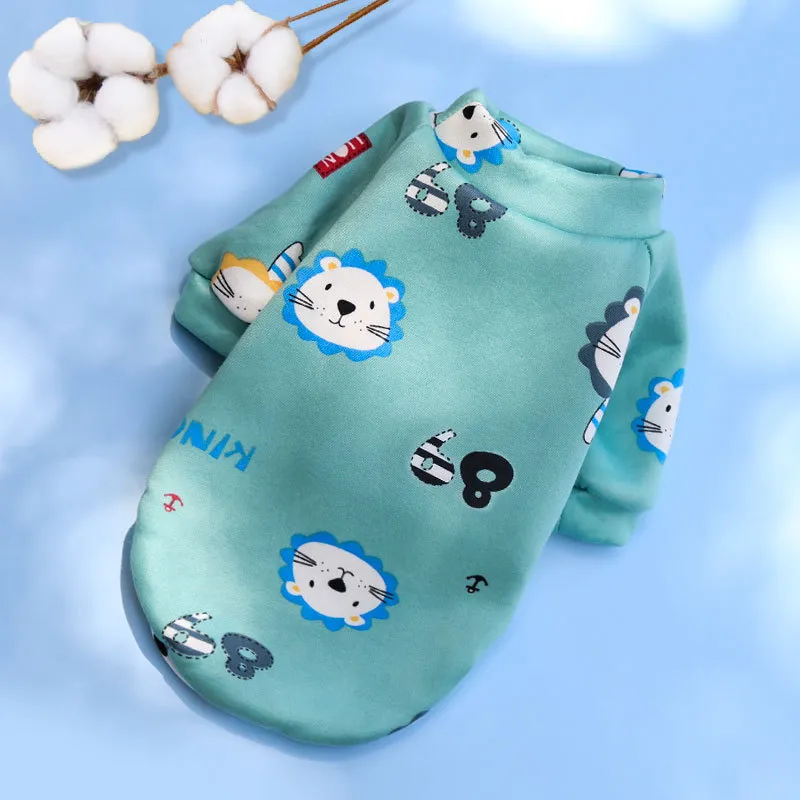 Small Dog Hoodie Coat Winter Warm Pet Clothes for Bulldog Chihuahua Shih Tzu Sweatshirt Puppy Cat Pullover Dogs