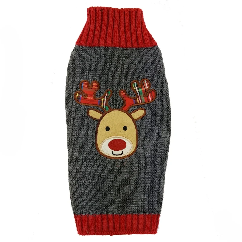 Warm Pet Clothes for Small Medium Dogs Winter Dog Sweater Christmas Pet Clothing Knitted Costume Coat Cartoon Striped Clothes