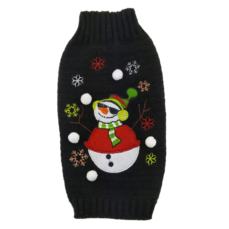 Warm Pet Clothes for Small Medium Dogs Winter Dog Sweater Christmas Pet Clothing Knitted Costume Coat Cartoon Striped Clothes