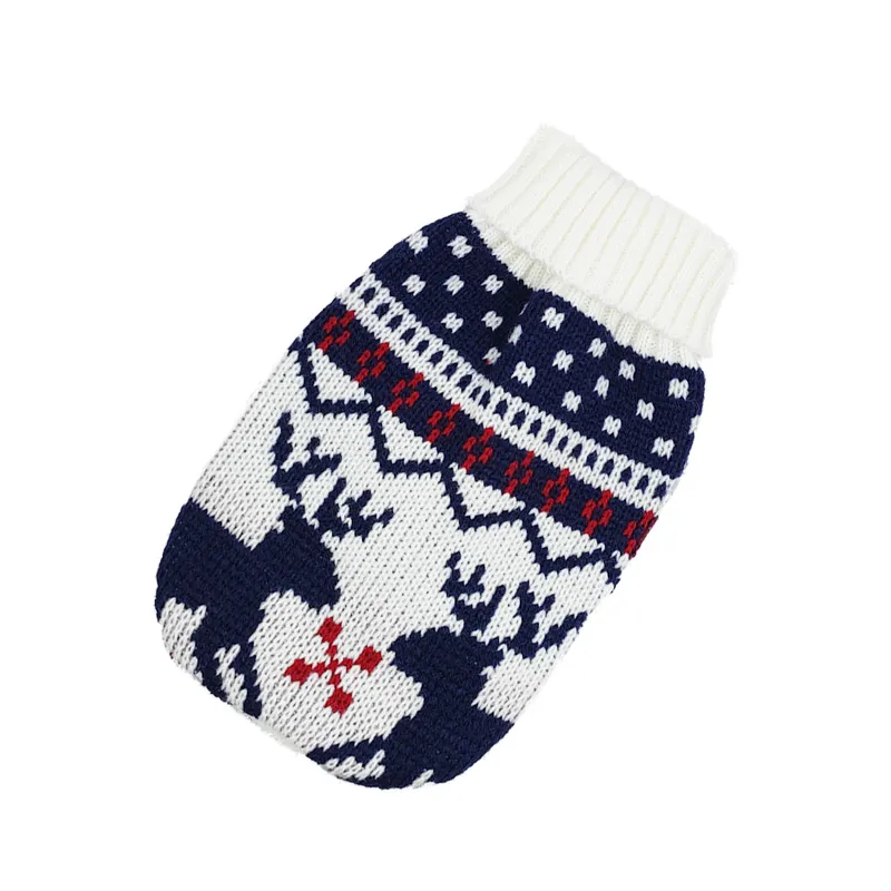 Cartoon Puppy Dog Sweater Winter Warm Clothing for Small Dogs Christmas Costume Chihuahua Coat Knitting Crochet Cloth Jersey