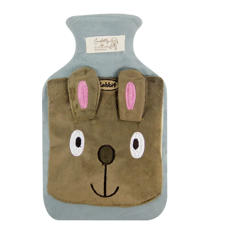 Ding Hot Water Bottle Cover Wool Cover Velvet Cloth Cover Cartoon Phone Case Two-Side Hand Putting Hot Water Bottle Cover Is a Hot Water Bottle Cover