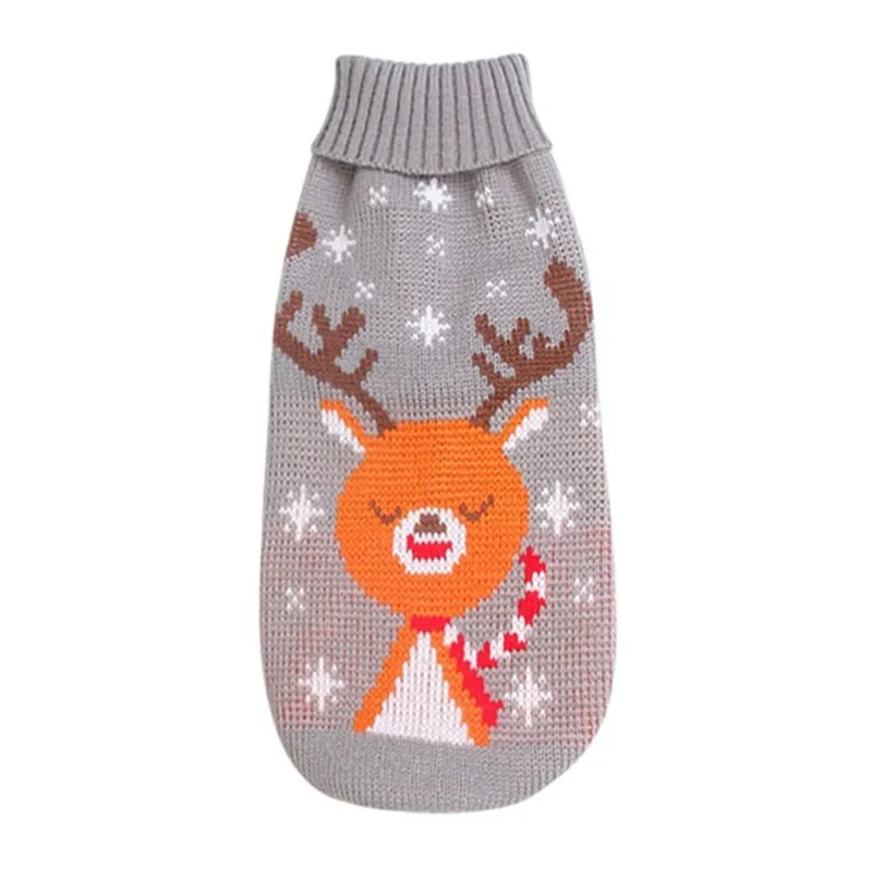 Large Dog Christmas Sweater Thick Warm Knitted Turtleneck Knitwear Winter Dog Clothes for Small Medium Big Dogs Golden Retriever