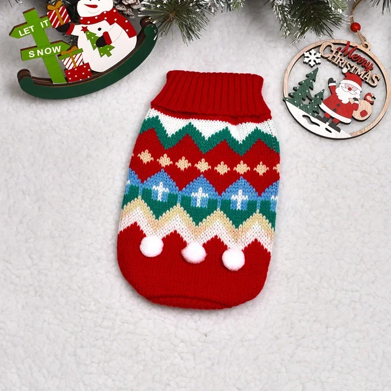 Winter Dog Clothes Christmas Holiday Sweater Chihuahua Teddy Outfit coat for Small Medium Large Dog and Cat Autumn Warm