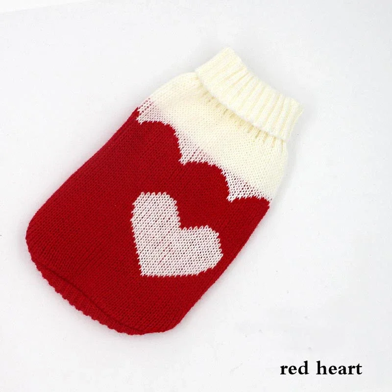 Warm Pet Clothes for Small Medium Dogs Winter Christmas Dogs Sweater Pet Clothing Knitting Costume Coat Cartoon Print Clothes