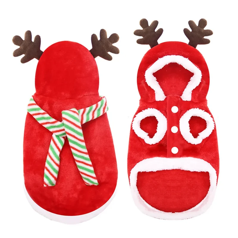 Dog Winter Warm Clothes Cute Plush Coat Hoodies Pet Costume Jacket For Puppy Cat French Bulldog Chihuahua Small Dog Clothing