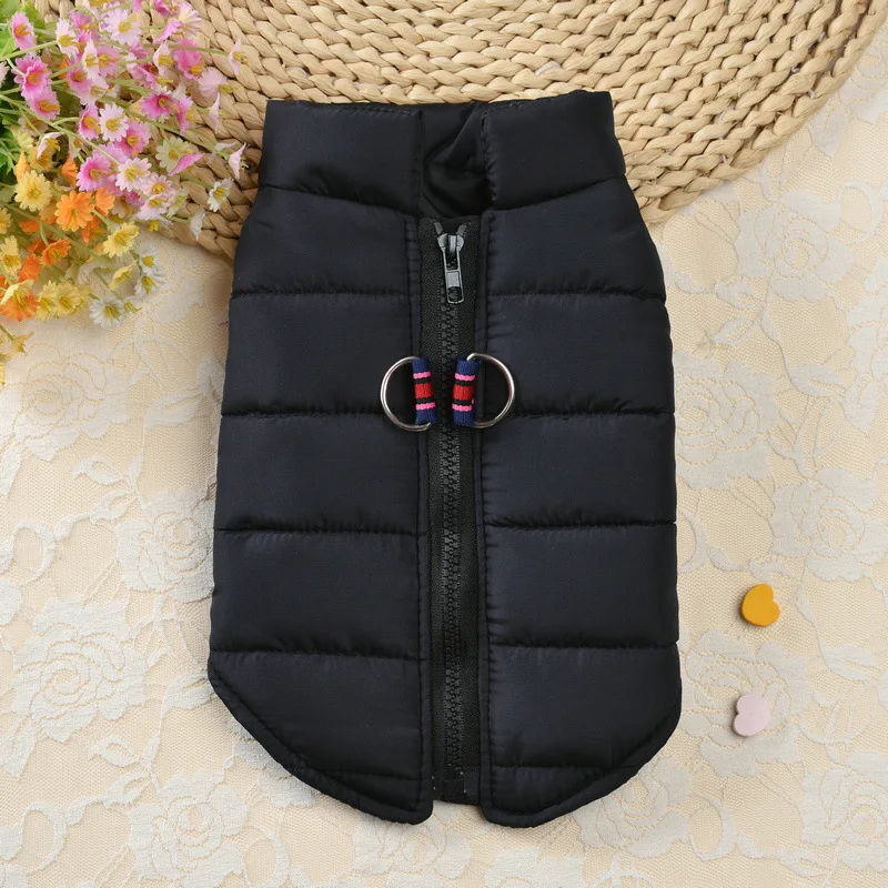 Dog Jacket Vest Winter Dog Clothes With D-Ring Warm Puppy Clothing for Small Dogs Cats Waistcoat French Bulldog Chihuahua Coat