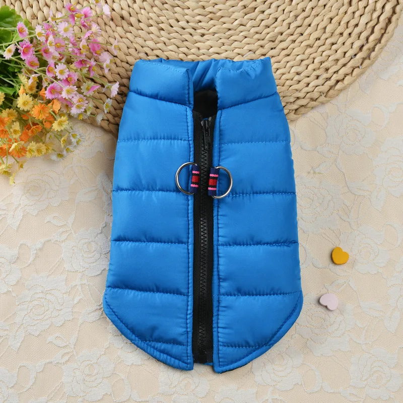 Dog Jacket Vest Winter Dog Clothes With D-Ring Warm Puppy Clothing for Small Dogs Cats Waistcoat French Bulldog Chihuahua Coat