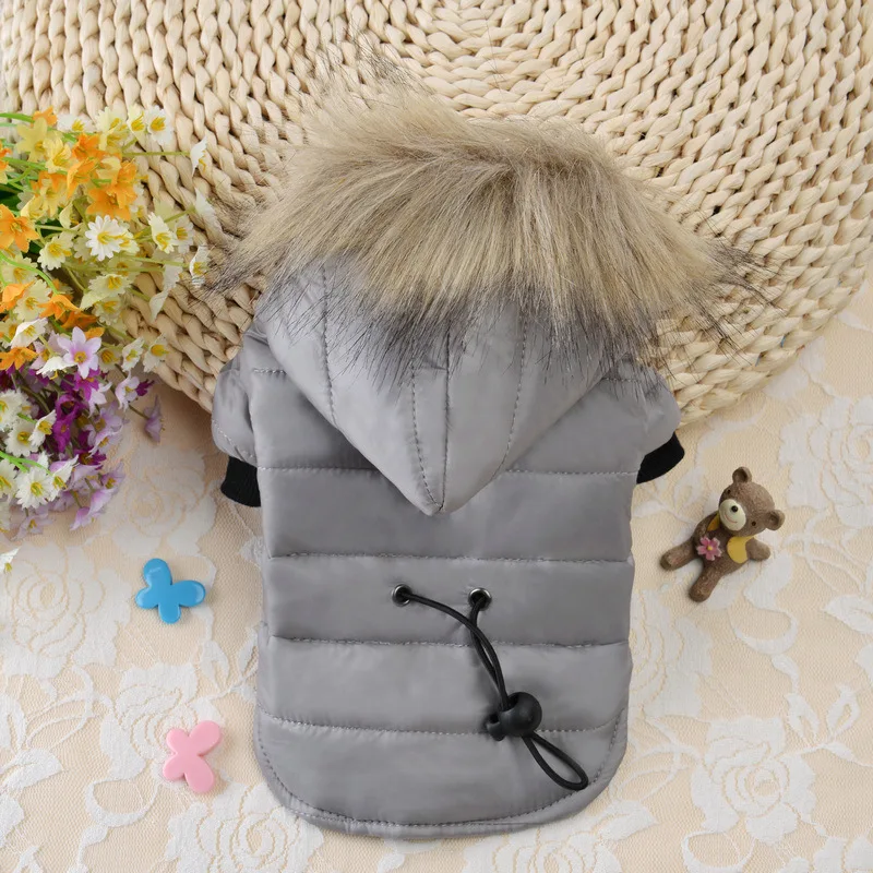 Dog Coat Small Dog Jacket Windproof Warm Padded Down Hoodie Snowsuit Fashion Winter Dog Clothes for Cat Puppy Chihuahua Yorkie