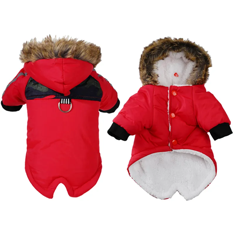 Dog Clothes Winter Puppy Pet Dog Coat For Small Medium Dogs Thicken Warm Chihuahua Yorkies Fur Hoodie Jacket Pets Clothing