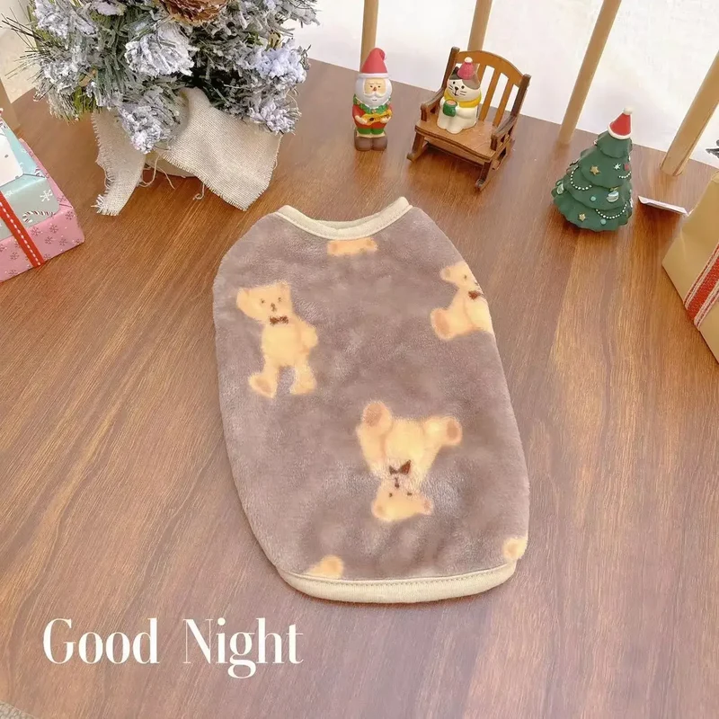 Pet Plush Jumpsuit Autumn Winter Medium Small Dog Clothes Warm Velvet Sweet Pajamas Kitten Puppy Cute Pullover Chihuahua Poodle