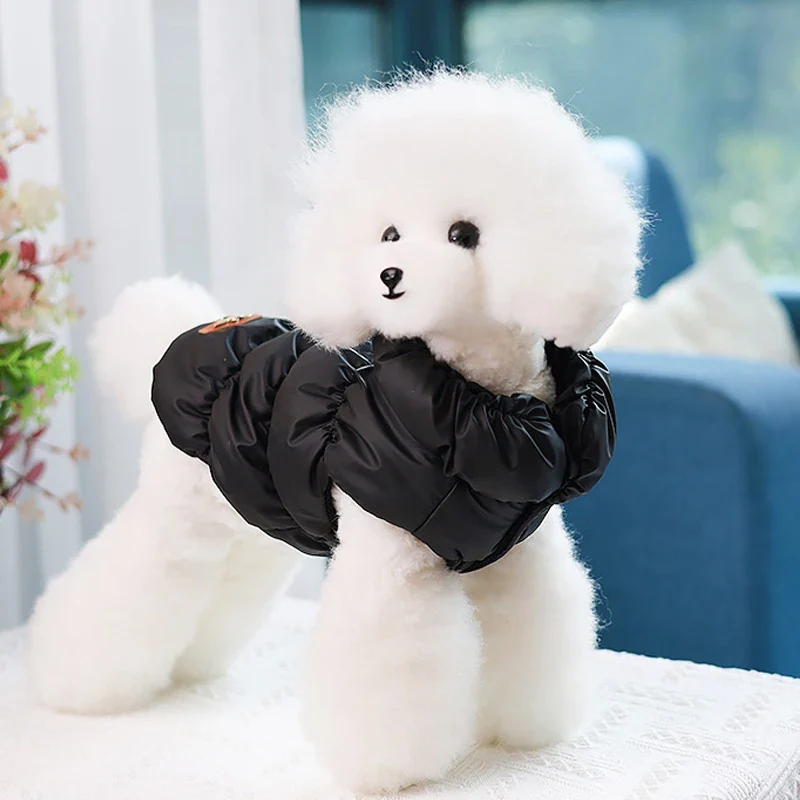 Padded Puppy Cat Clothes With D Rings Winter Warm Dog Jacket for Small Dogs Chihuahua Vest French Bulldog Coat Yorkie Outfits