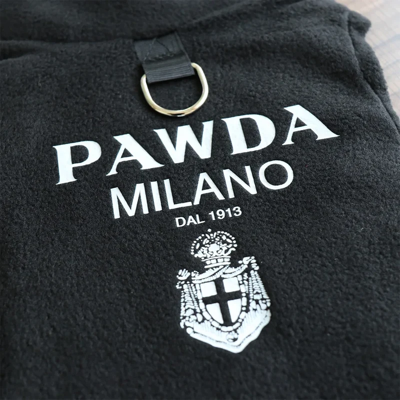 Pawda Polar Fleece Icon Autumn Spring & Tow Buckle Small Medium Dog Clothes Chihuahua Teddy Yorkshire Warm Singlet Streetwear