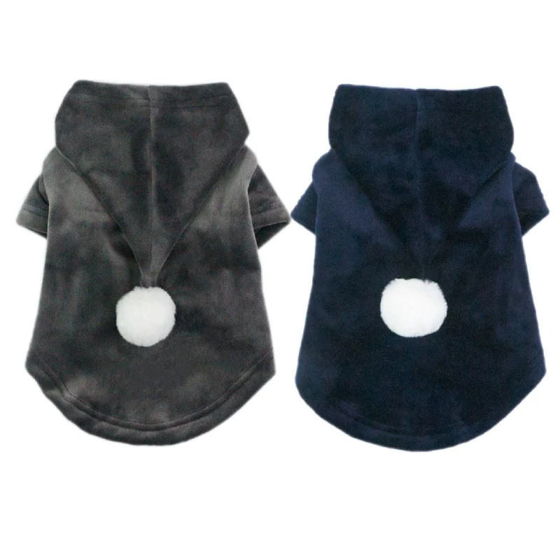 Pet Clothes Big Sale Autumn and Winter Thin Velvet Hooded Two-Leg Sweater Cat Teddy Bichon Jarre Aero Bull Small and Medium-Sized Dogs Dog