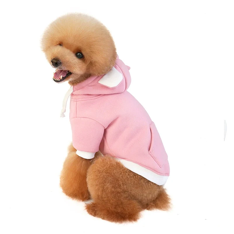 Pet Sweatshirt Jarre Aero Bull Hooded Autumn and Winter Clothes Teddy Bichon Schnauzer Small Size Dogs Woolen Cotton Heattech Dog Clothes