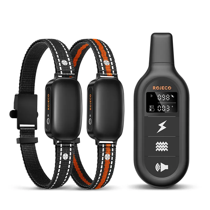 ROJECO Electric Dog Training Collar 3300ft Remote Control IPX7 Waterproof Vibrator Electric Pet Puppy Dog Bark Stop Shock Collar