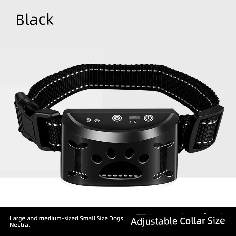 Smart Electric Shock Collar Bark Stopper Dog Barking Prevention Disturbing People Handy Gadget Large Small Size Dogs Automatic Dog Training Pet Immunity Call