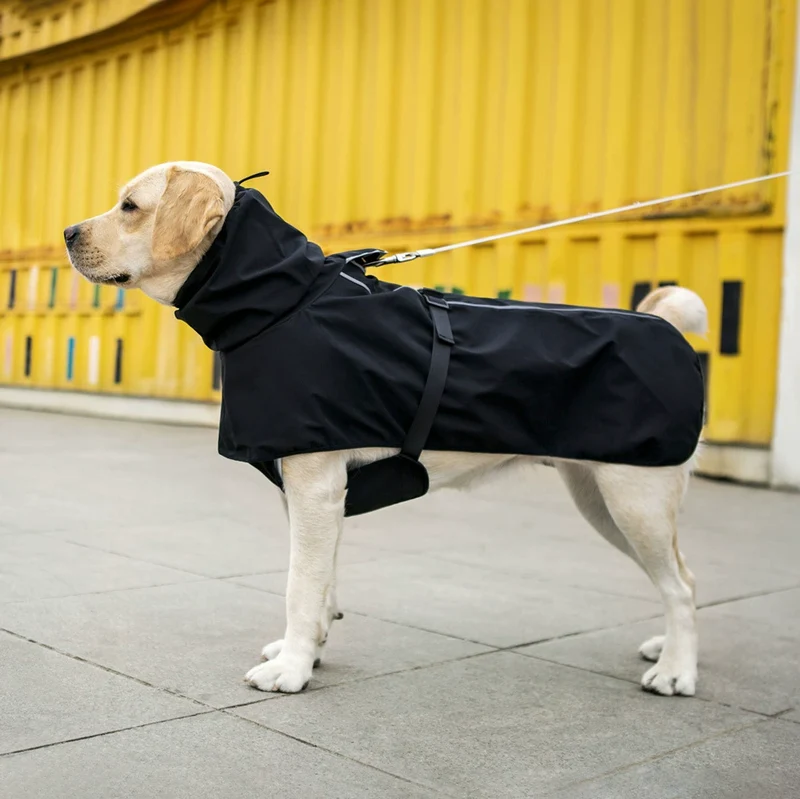 Dog Raincoat Medium Large Dog Special Shiba Inu Poncho Four-Corner Waterproof All-Inclusive Pet Autumn and Winter Shell Jacket Clothing