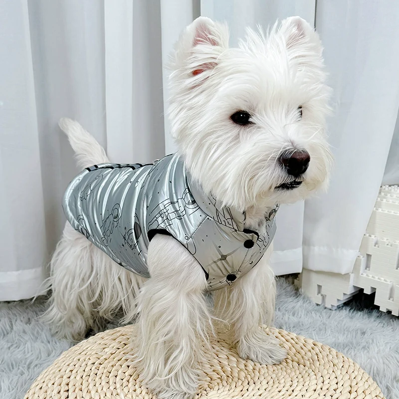Dog Clothes Autumn and Winter Cat Cotton-Padded Clothes Warm Pet Winter Puppy Winter Thickened Schnauzer Teddy Small Size Dogs
