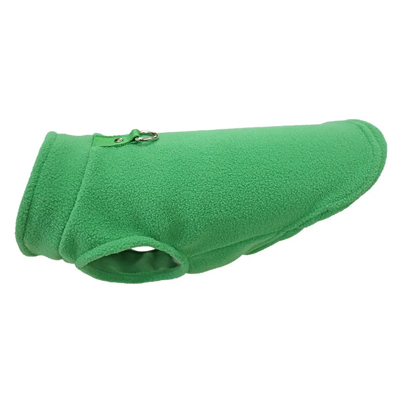Dog Fleece Vest Cold Weather Pullover Dog Cozy Jacket Winter Warm Puppy Clothes Pet Sweater Vest with Leash Ring for Small Dogs