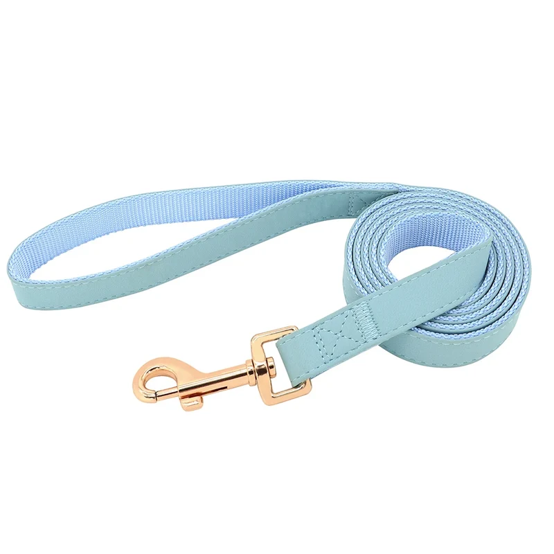 Personalized Dog Collar PU Leather Pet Collars and Leash Set Chihuahua Necklace Customized ID Name For Small Medium Large Dogs