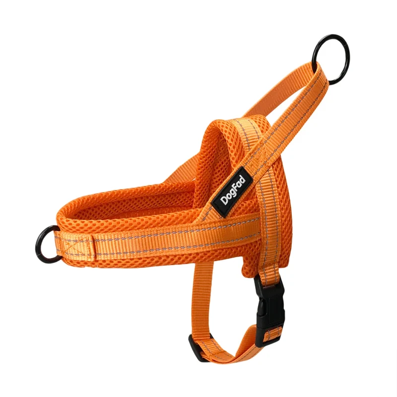 No Pull Dog Harnesses Mesh lining Adjustable Pet Walking Training Vest For Small Medium Large dogs Reflective Nylon leash