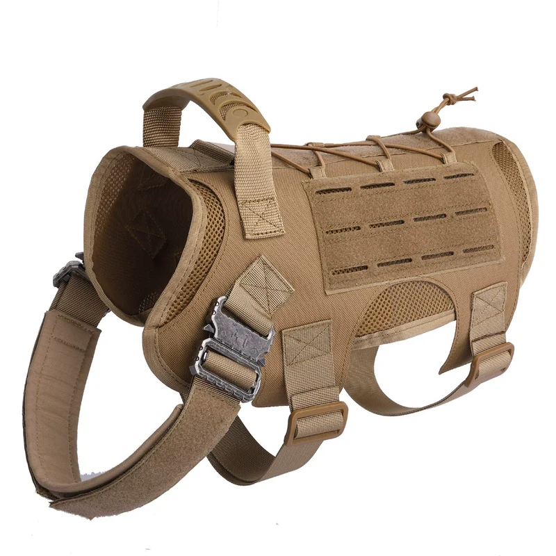 1000D Laser Molle Outdoor Tactics Dog Vest Cobra Buckle Quick Take off Dog Clothes Pet Dog Self-Carrying Clothes