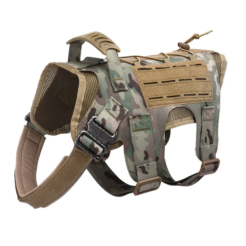 1000D Laser Molle Outdoor Tactics Dog Vest Cobra Buckle Quick Take off Dog Clothes Pet Dog Self-Carrying Clothes