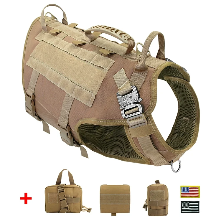 Malinois Large Dog Dog Hand Holding Rope Chest Vest Combat Clothes Dog Leash Dog Backpack Outing Special Training Straps