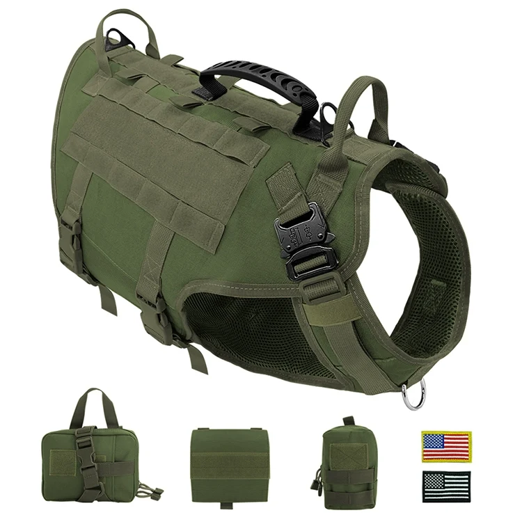 Malinois Large Dog Dog Hand Holding Rope Chest Vest Combat Clothes Dog Leash Dog Backpack Outing Special Training Straps