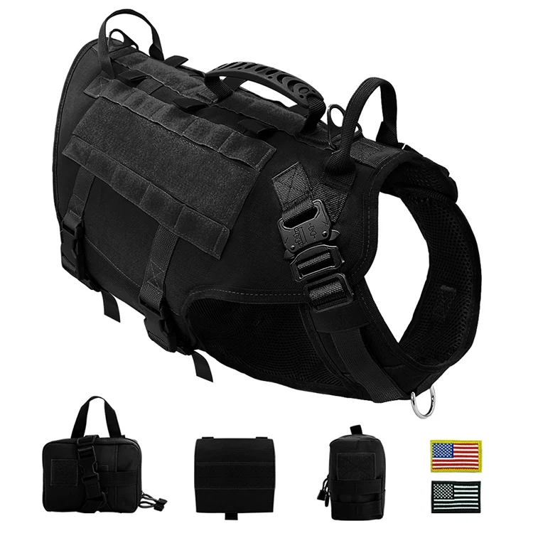 Malinois Large Dog Dog Hand Holding Rope Chest Vest Combat Clothes Dog Leash Dog Backpack Outing Special Training Straps