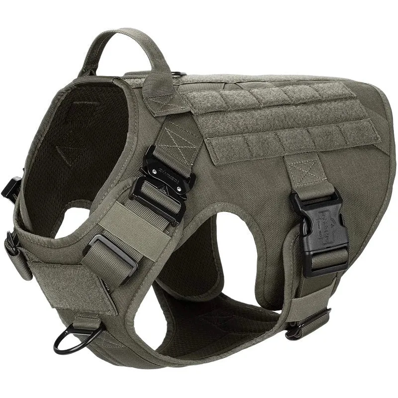 1000D Outdoor Medium Large Dog Tactical Molle Self-Carrying Vest Pet Dog Cobra Buckle Quick Take off Dog Clothes